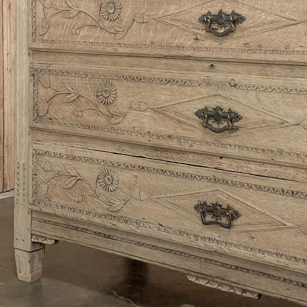 18th Century Country French Louis XVI Period Commode in Stripped Oak 11