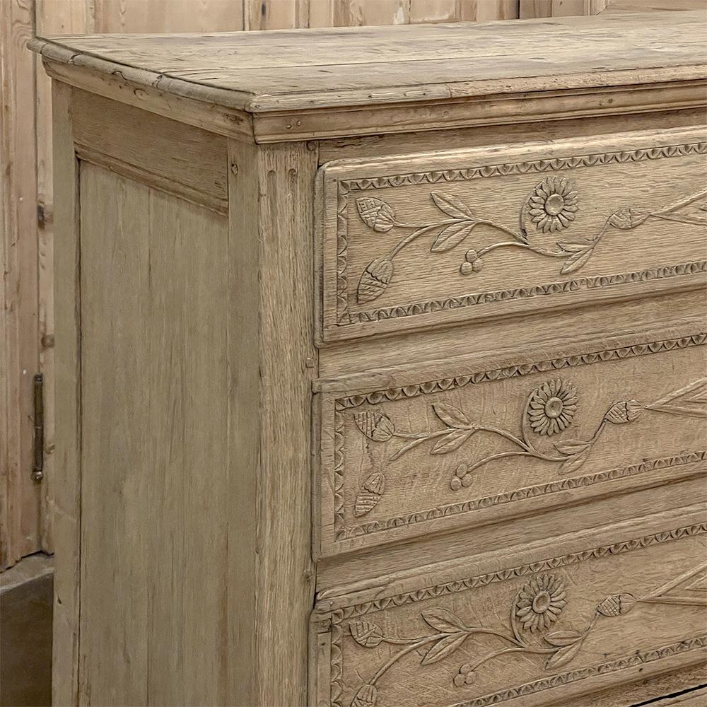 18th Century Country French Louis XVI Period Commode in Stripped Oak 4