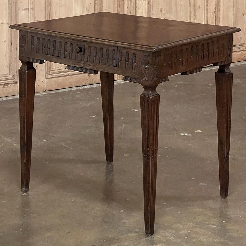 18th Century Country French Louis XVI Period End Table In Good Condition For Sale In Dallas, TX