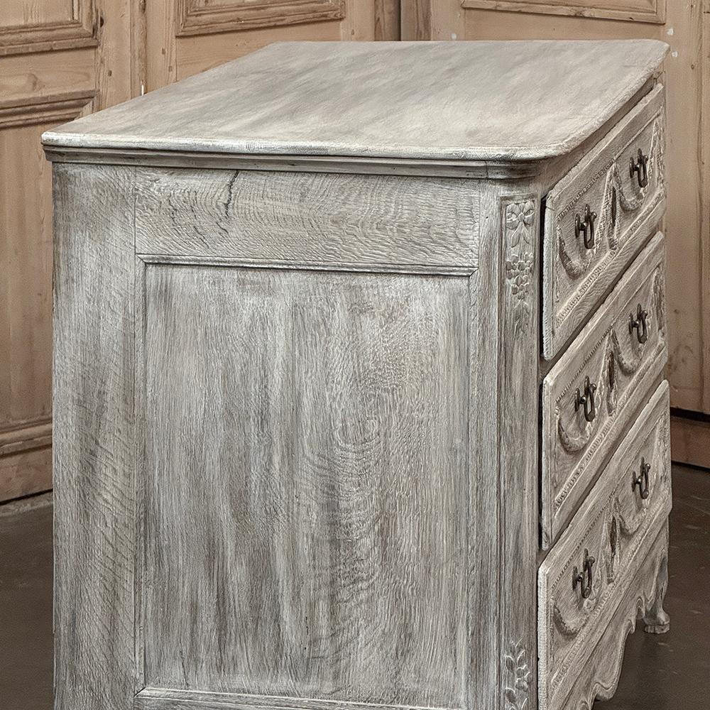 18th Century Country French Louis XVI Period Whitewashed Commode in vendita 2