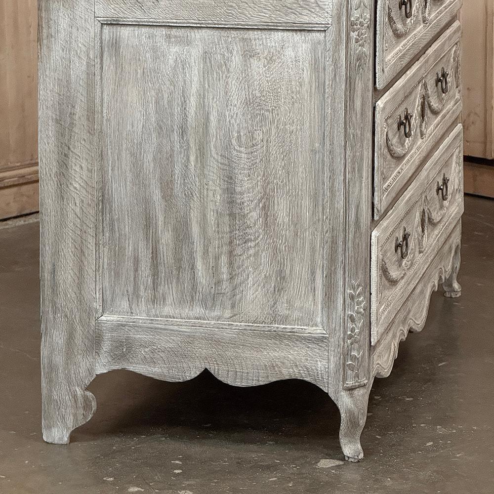 18th Century Country French Louis XVI Period Whitewashed Commode in vendita 3