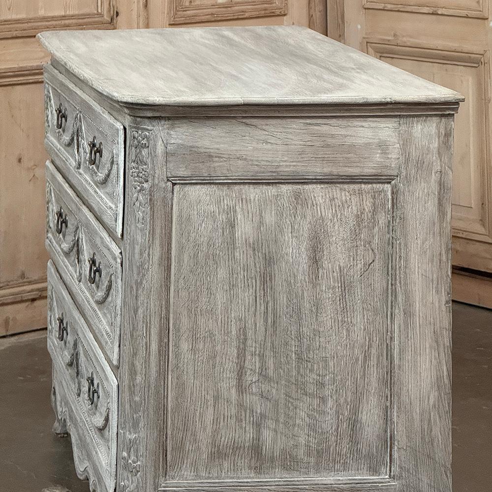 18th Century Country French Louis XVI Period Whitewashed Commode in vendita 4
