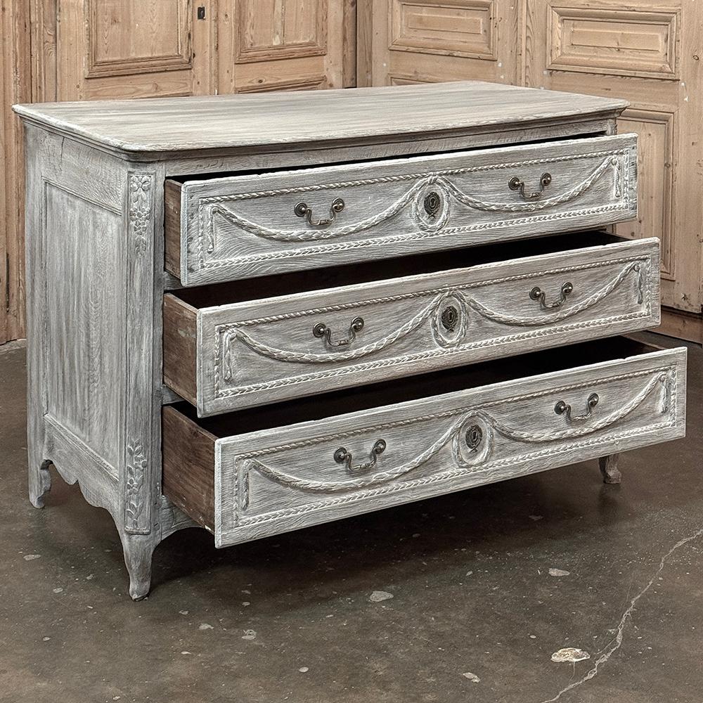 18th Century Country French Louis XVI Period Whitewashed Commode in vendita 6