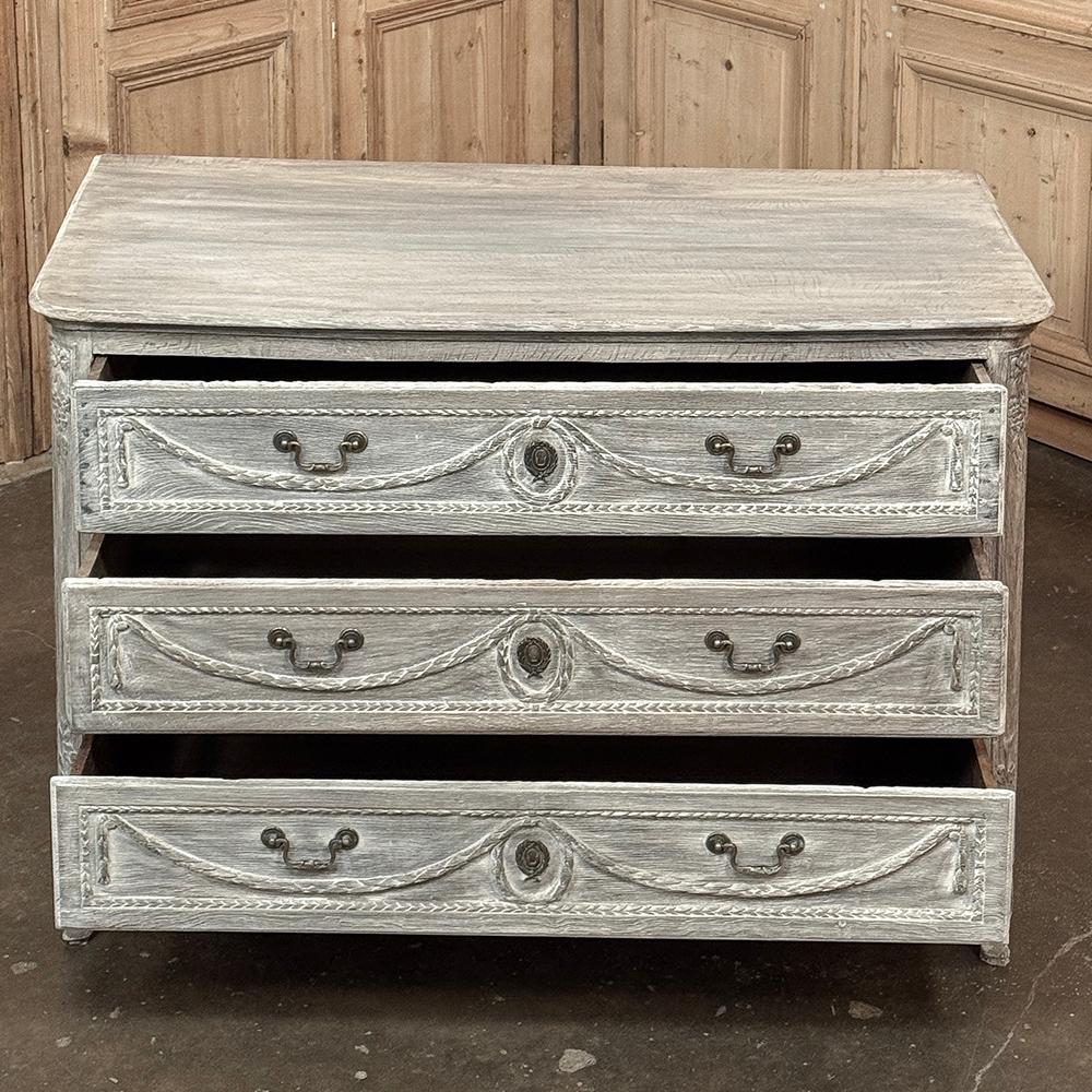 18th Century Country French Louis XVI Period Whitewashed Commode in vendita 7