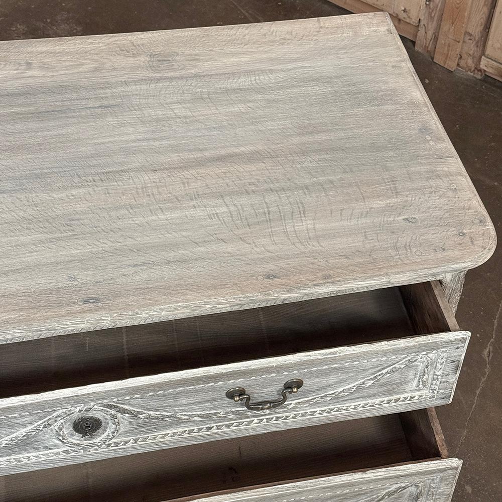 18th Century Country French Louis XVI Period Whitewashed Commode in vendita 9