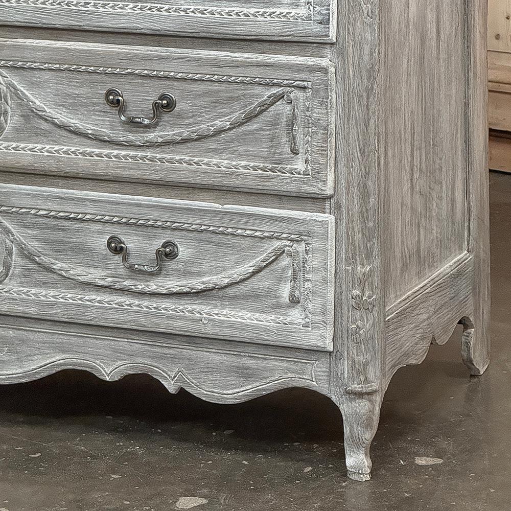 18th Century Country French Louis XVI Period Whitewashed Commode in vendita 1
