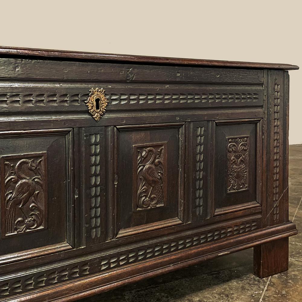 18th Century Country French Neoclassical Trunk ~ Blanket Chest For Sale 4