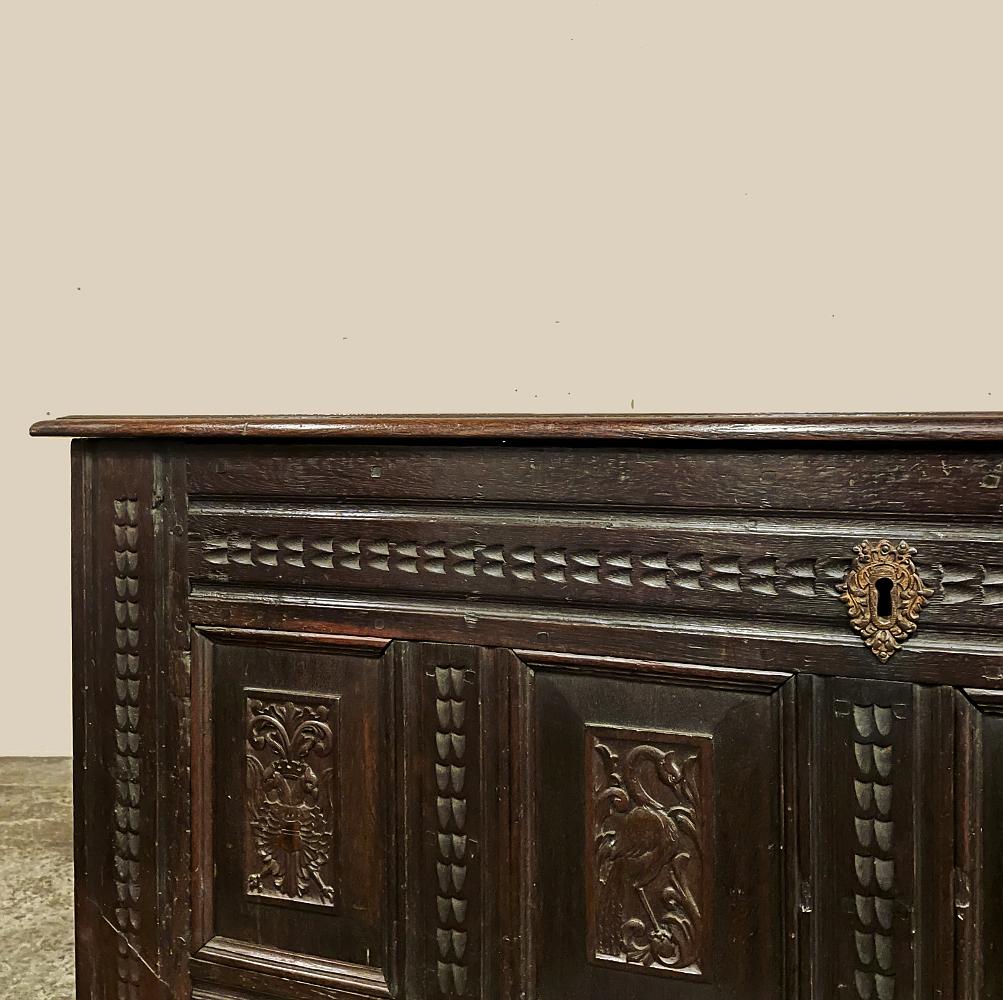 18th Century Country French Neoclassical Trunk ~ Blanket Chest For Sale 2