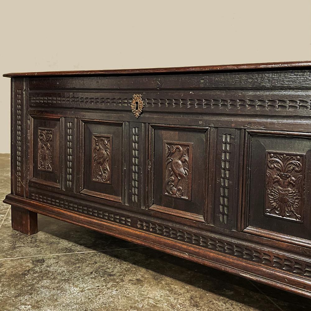 18th Century Country French Neoclassical Trunk ~ Blanket Chest For Sale 3