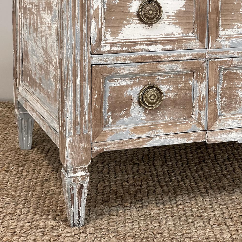 Whitewashed 18th Century Country French Neoclassical Whitewashed Commode For Sale ...