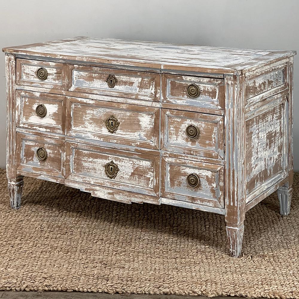 18th Century Country French Neoclassical Whitewashed Commode For Sale ...