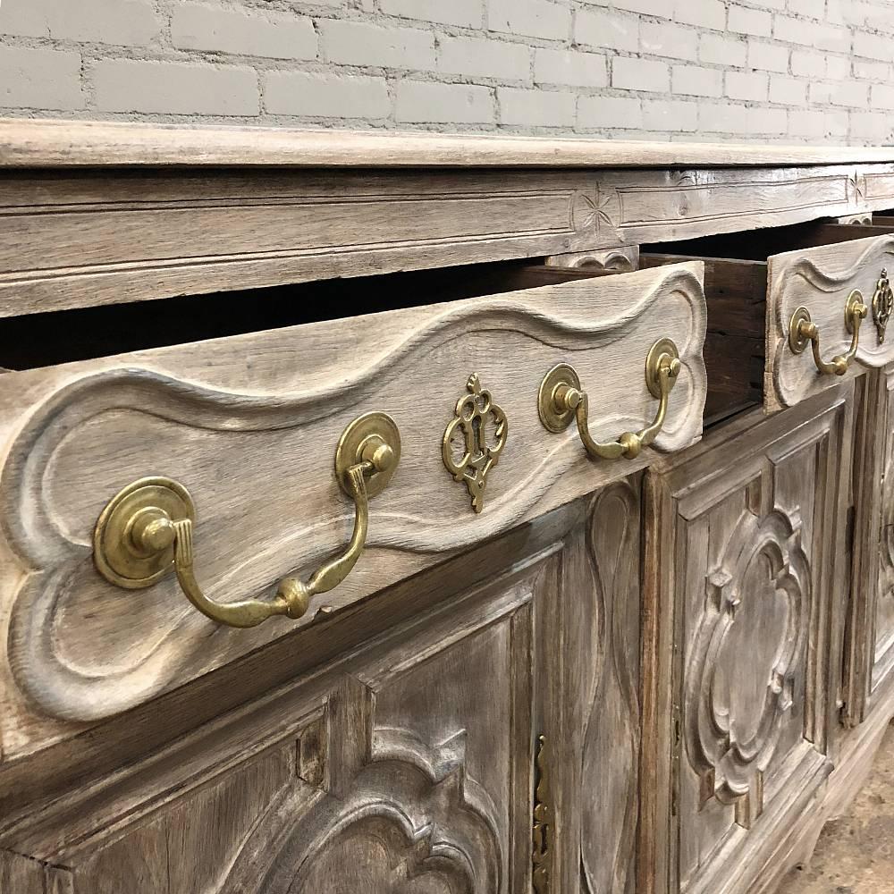 18th Century Country French Normandy Stripped Oak Buffet - Enfilade 14
