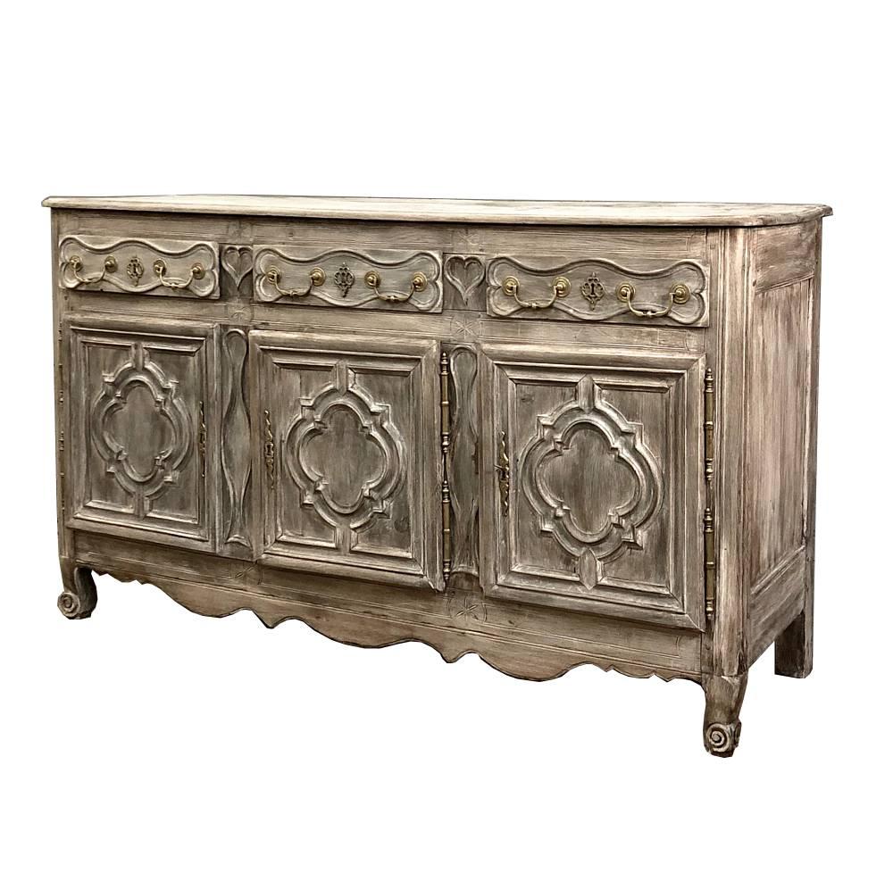 18th Century Country French Normandy Stripped Oak Buffet - Enfilade