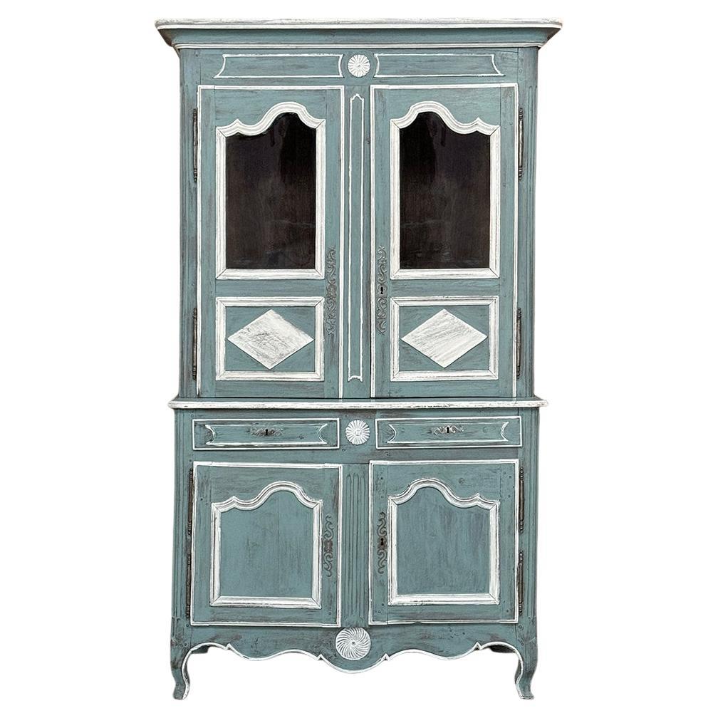 18th Century Country French Painted Bookcase ~ China Buffet