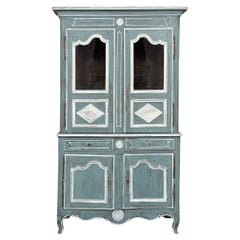 18th Century Country French Painted Bookcase ~ China Buffet