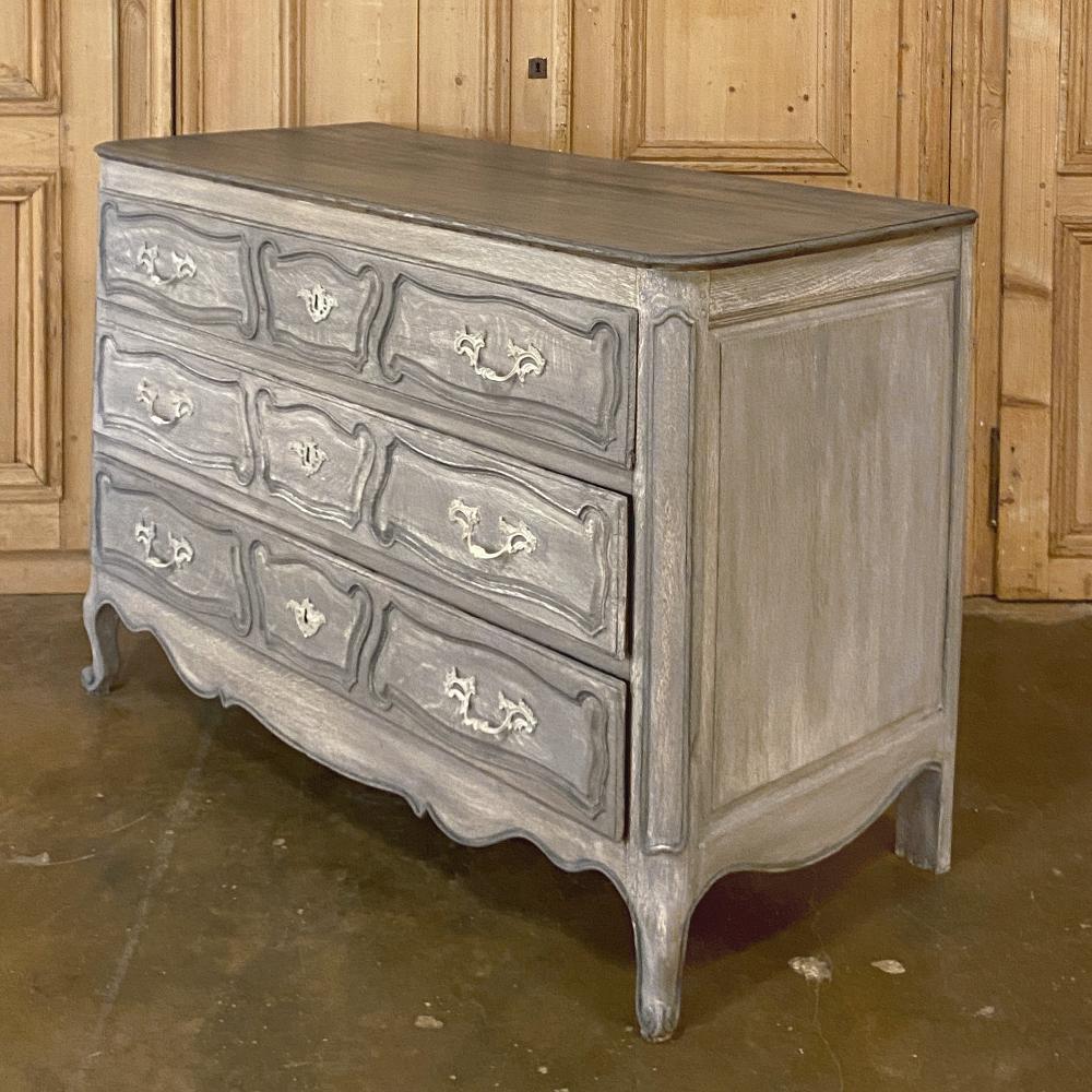 French Provincial 18th Century Country French Painted Commode For Sale