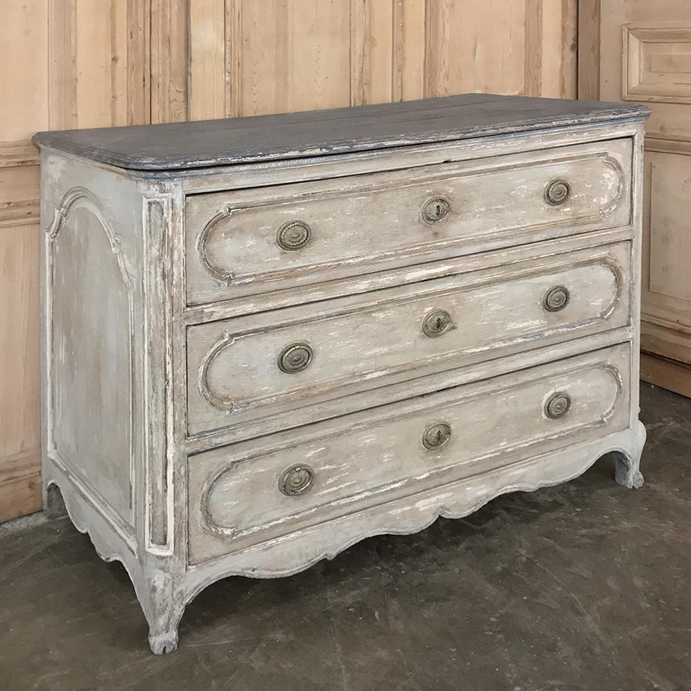 18th Century Country French Painted Commode In Good Condition In Dallas, TX
