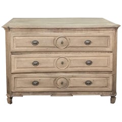 18th Century Country French Provincial Louis XVI Stripped Oak Commode