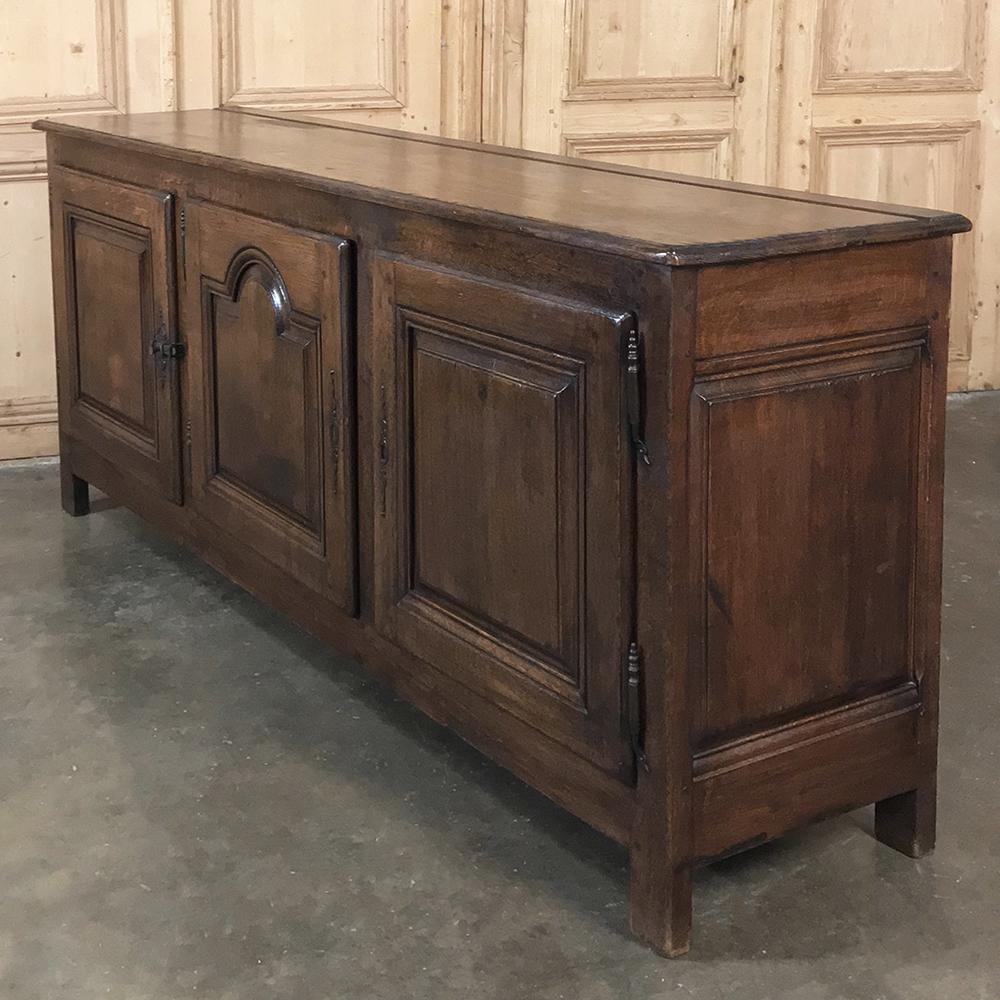 Rustic 18th Century Country French Provincial Low Buffet