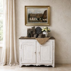 18th Century Country French Provincial Painted Buffet
