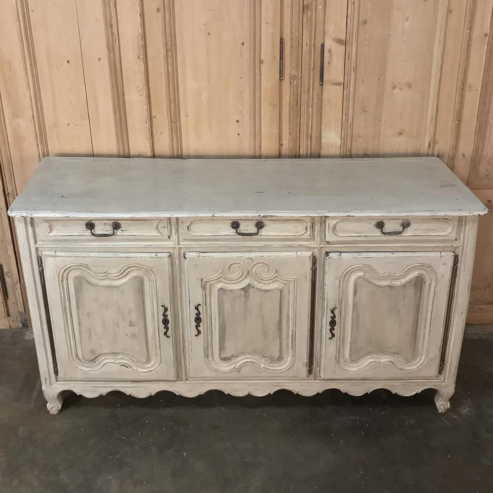Hand-Crafted 18th Century Country French Provincial Painted Buffet