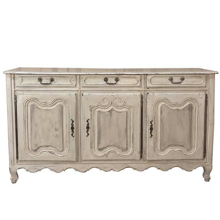 18th Century Country French Provincial Painted Buffet For Sale
