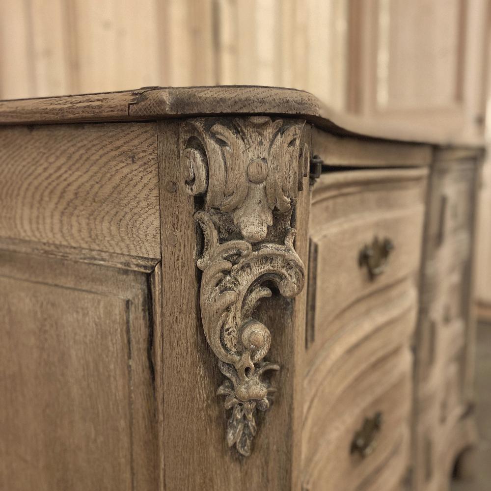 Bronze 18th Century Country French Provincial Stripped Buffet For Sale