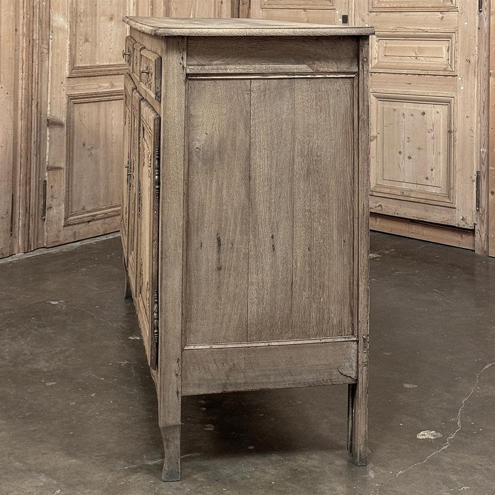 18th Century Country French Regence Buffet in Stripped Oak For Sale 12