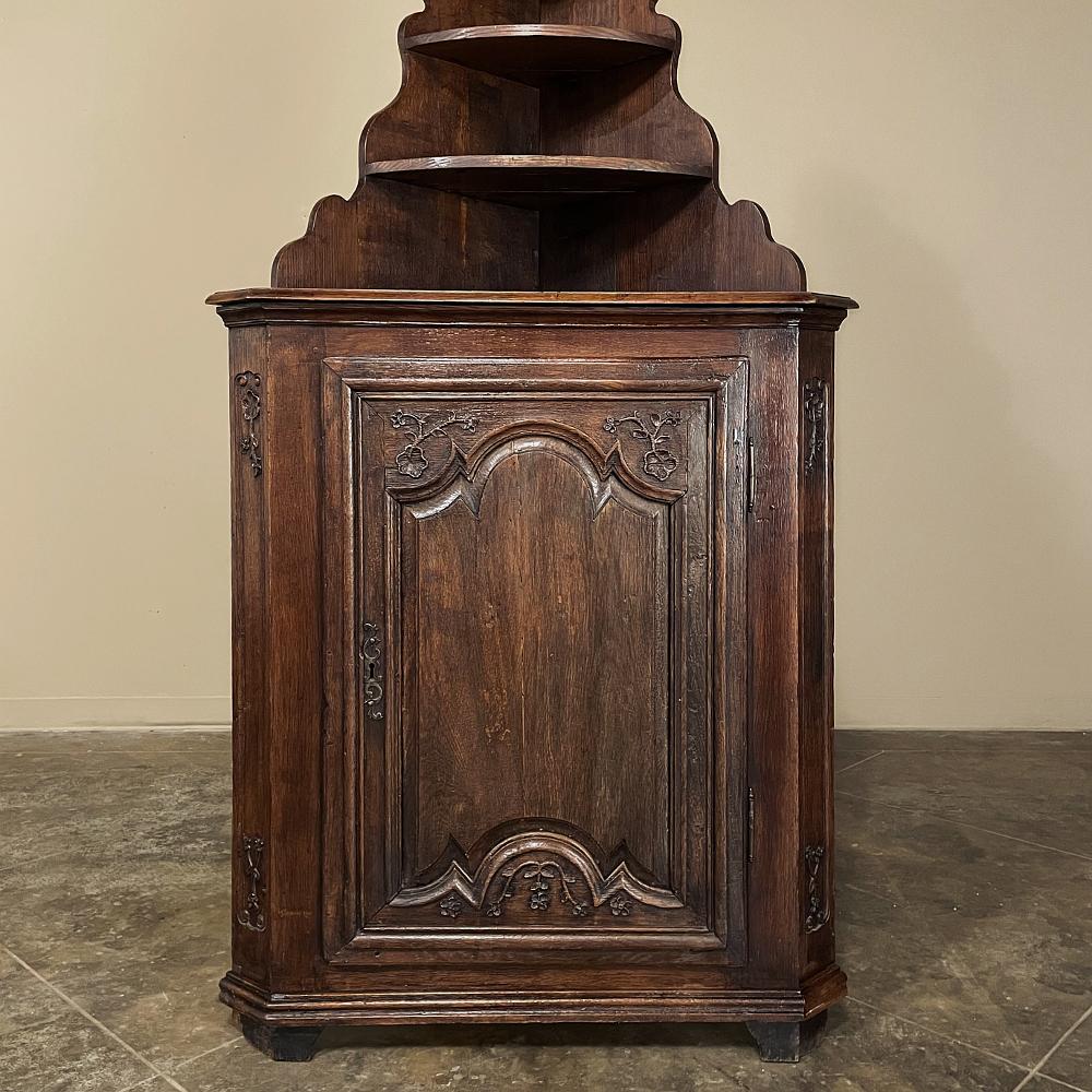 18th Century, Country French Rustic Corner Cabinet For Sale 5