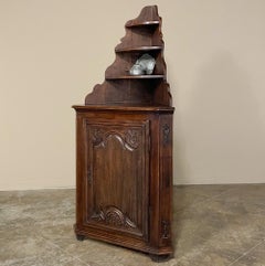 18th Century, Country French Rustic Corner Cabinet