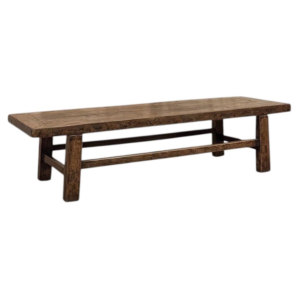 18th Century Country French Rustic Oak Coffee Table