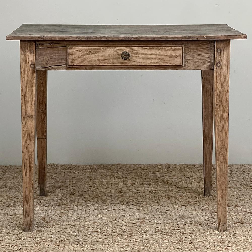 Hand-Crafted 18th Century Country French Stripped End Table For Sale