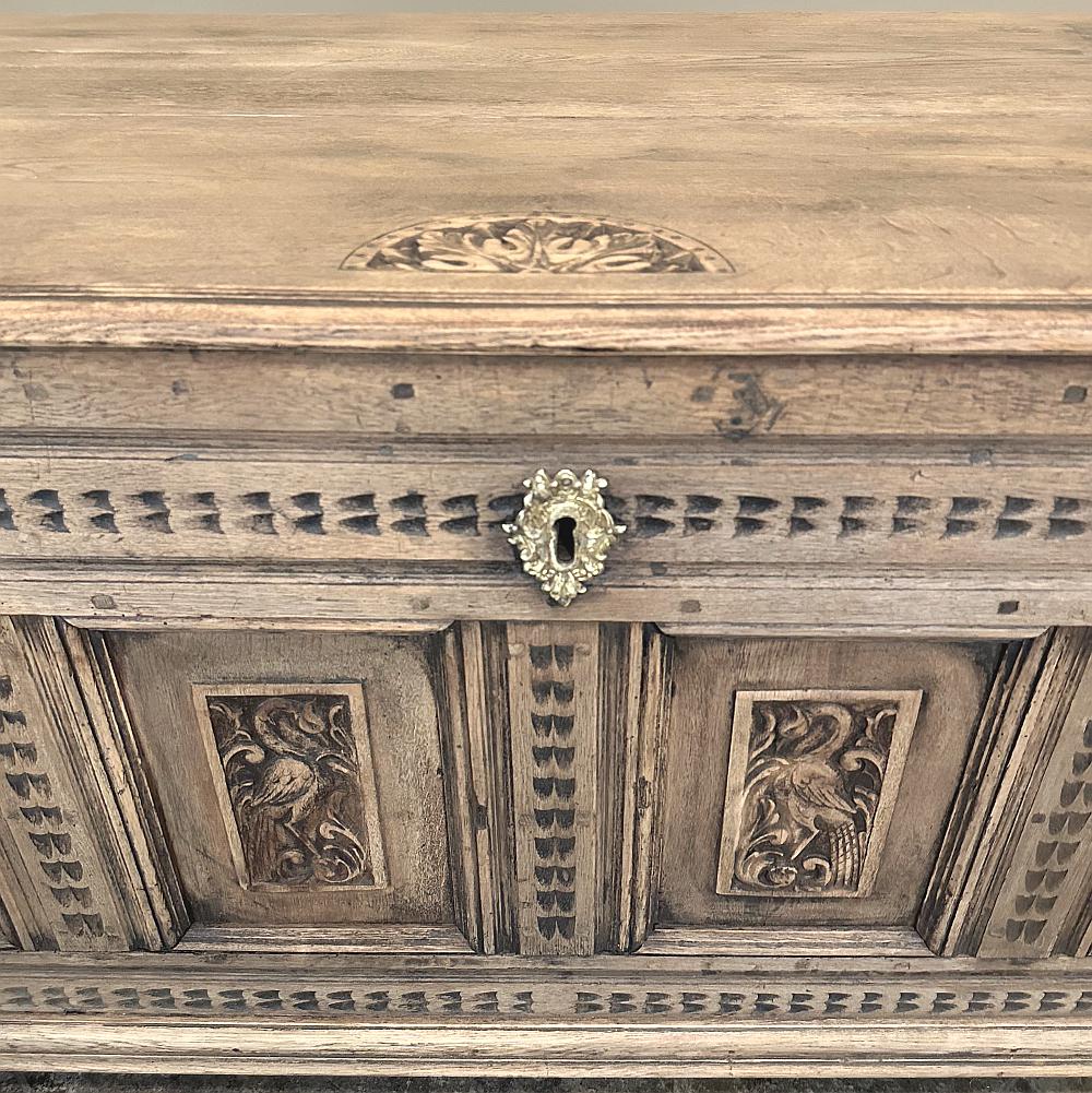 Baule neoclassico a righe francese del XVIII secolo ~ Cassapanca per coperte in vendita 4