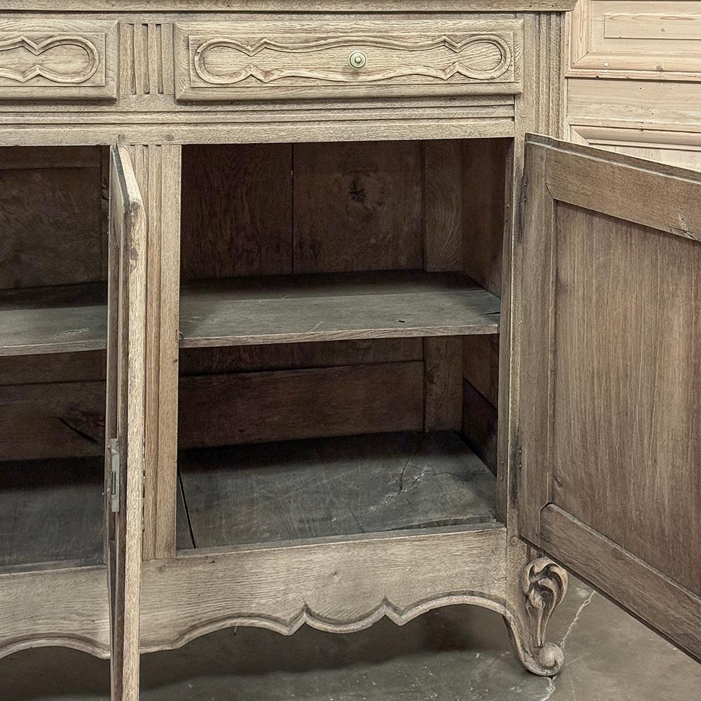 18th Century Country French Stripped Oak Buffet ~ Enfilade For Sale 14
