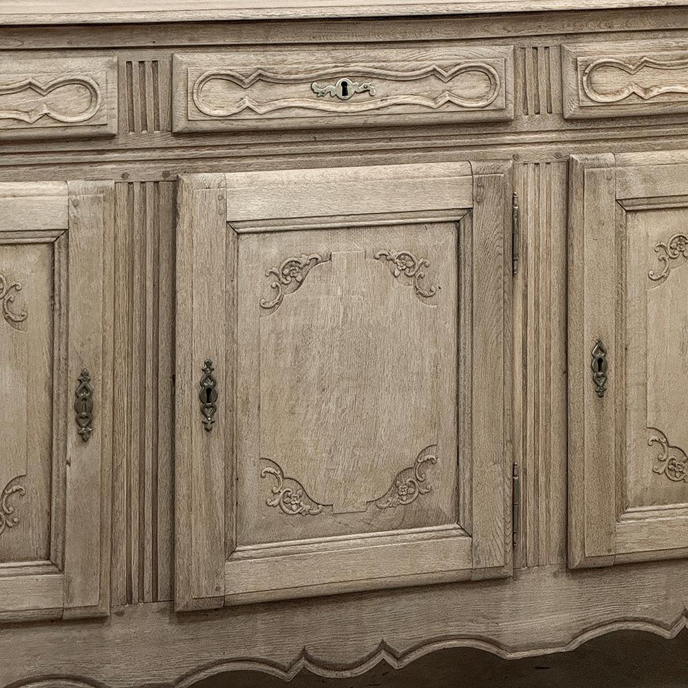 18th Century Country French Stripped Oak Buffet ~ Enfilade For Sale 4
