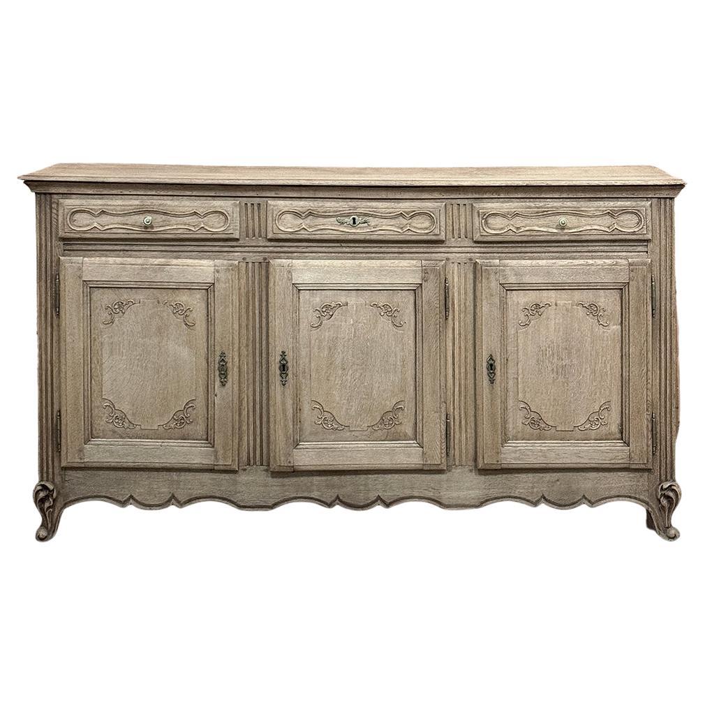 18th Century Country French Stripped Oak Buffet ~ Enfilade For Sale