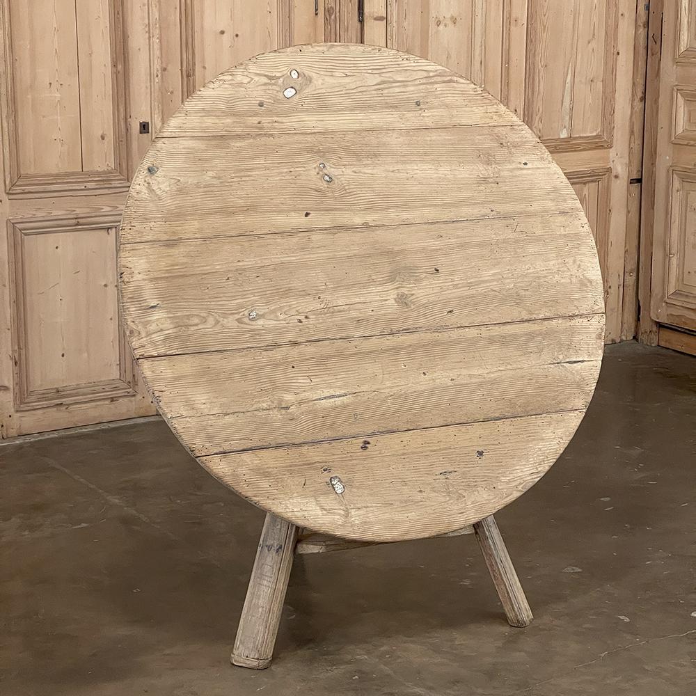 Rustic 18th Century Country French Tilt-Top Center Table For Sale