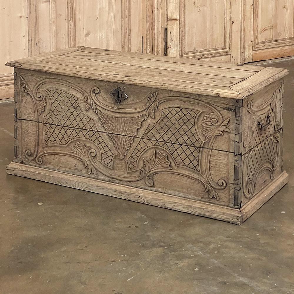 Hand-Crafted 18th Century, Country French Trunk For Sale