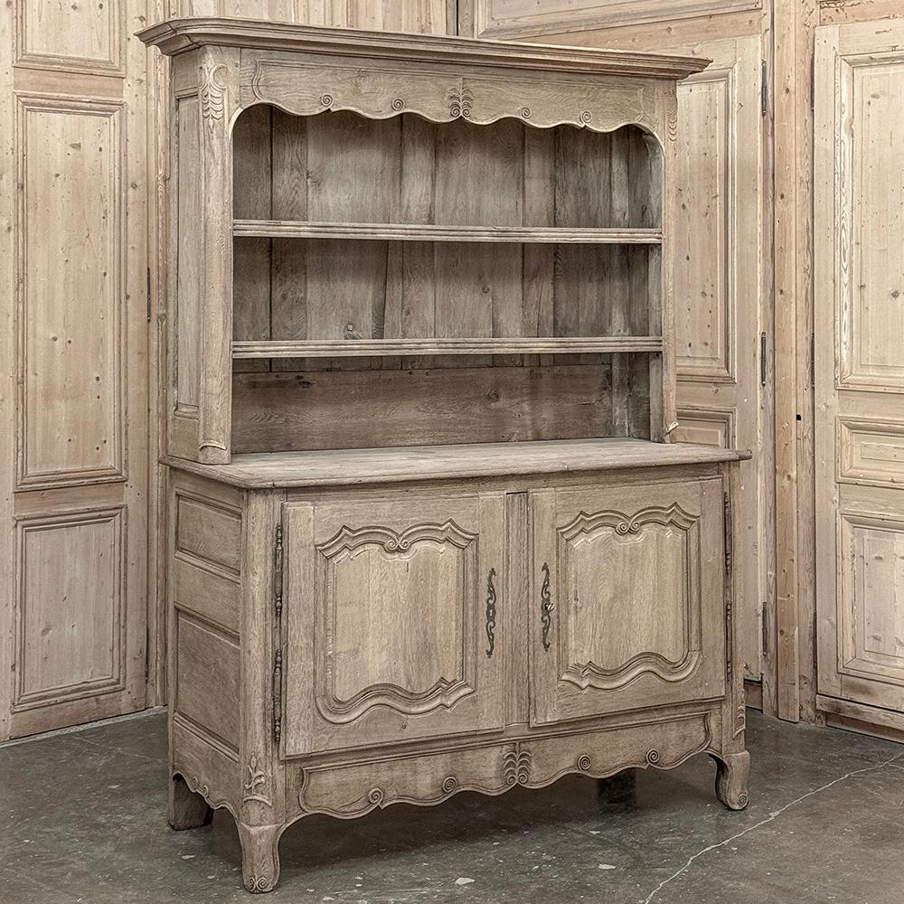 Country Buffet Vaisselier francese del XVIII secolo in Oak striato in vendita