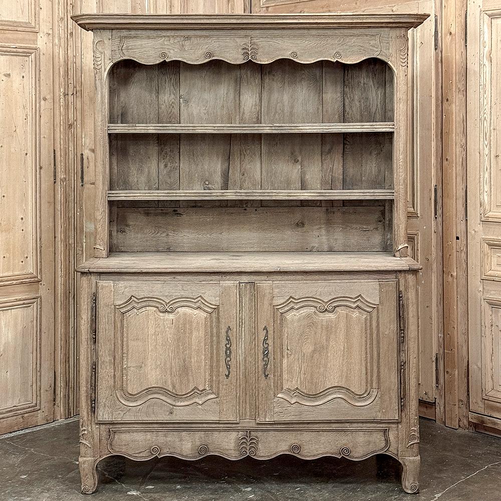 Francese Buffet Vaisselier francese del XVIII secolo in Oak striato in vendita