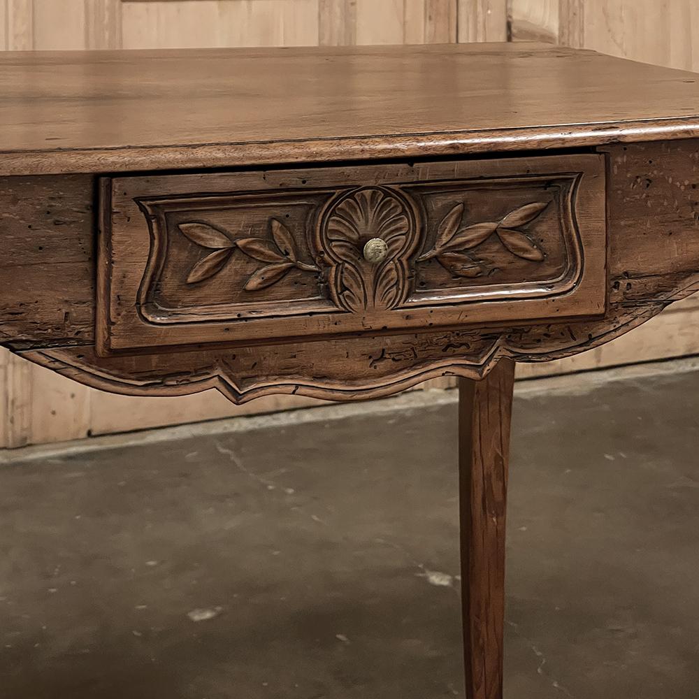 18th Century Country French Walnut End Table For Sale 7