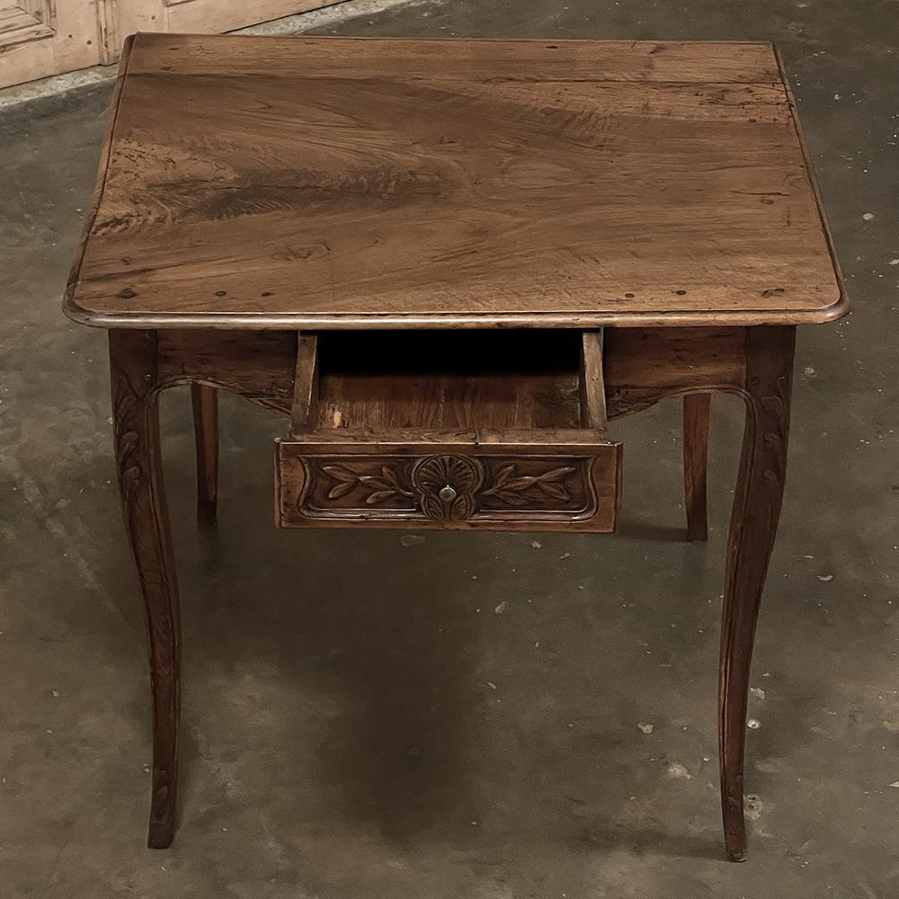 18th Century Country French Walnut End Table For Sale 4