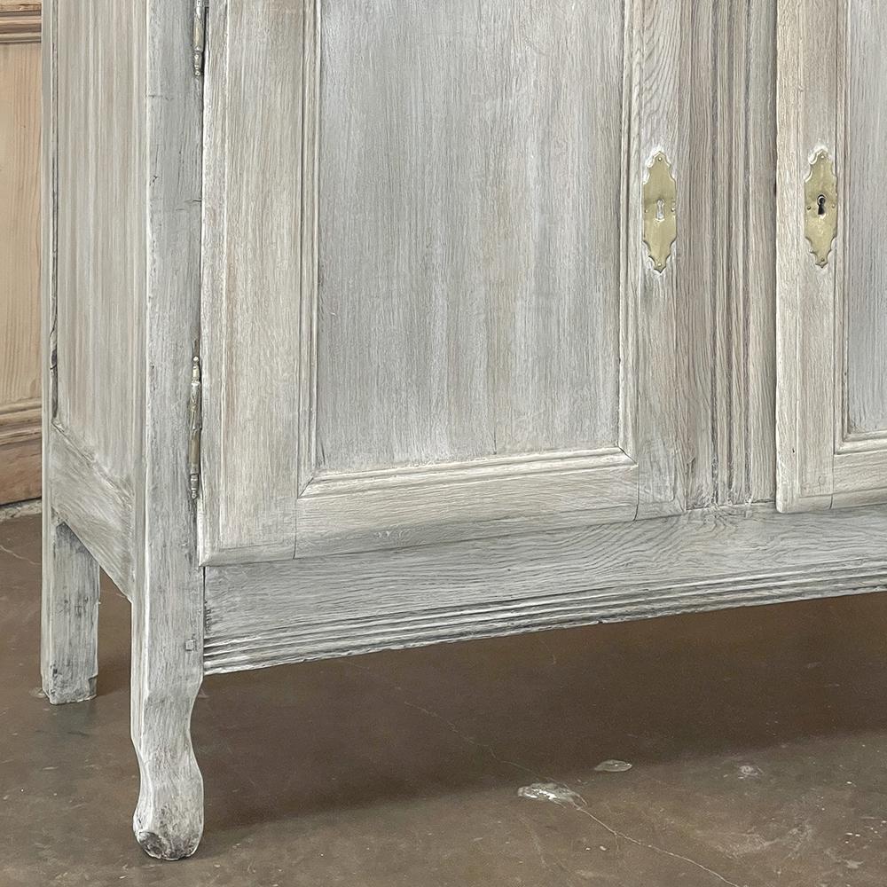 18th Century Country French Whitewashed Buffet ~ Enfilade For Sale 8