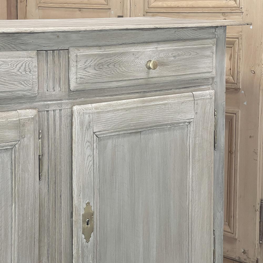 18th Century Country French Whitewashed Buffet ~ Enfilade For Sale 10
