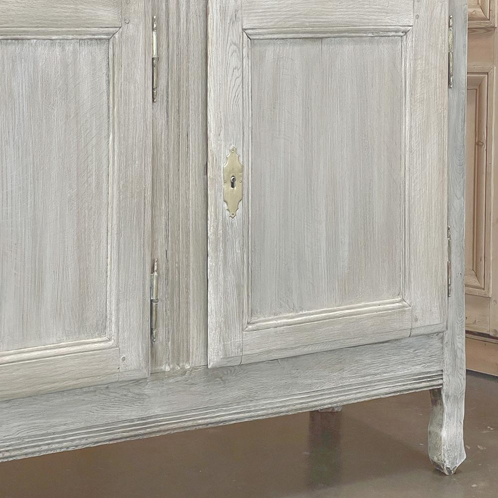 18th Century Country French Whitewashed Buffet ~ Enfilade For Sale 11