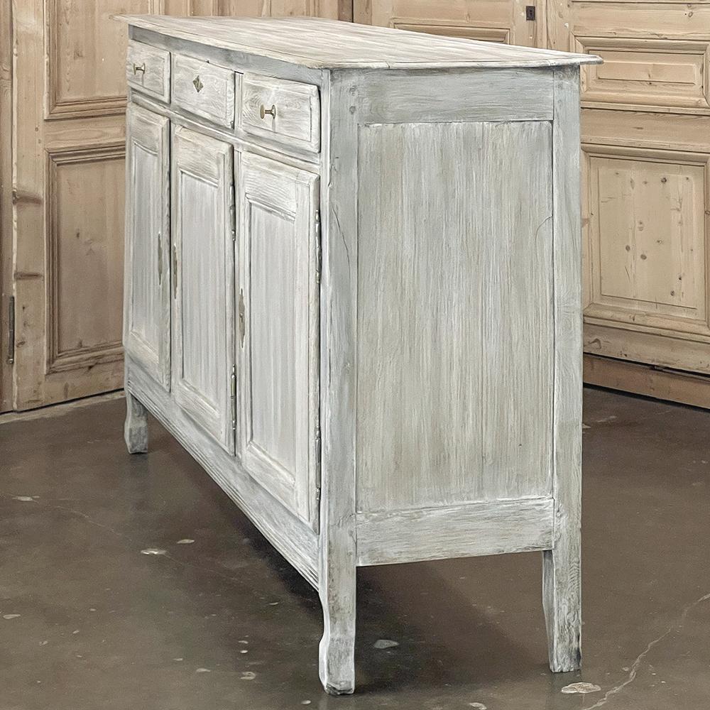18th Century Country French Whitewashed Buffet ~ Enfilade For Sale 12