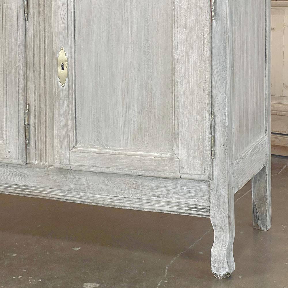 18th Century Country French Whitewashed Buffet ~ Enfilade For Sale 14