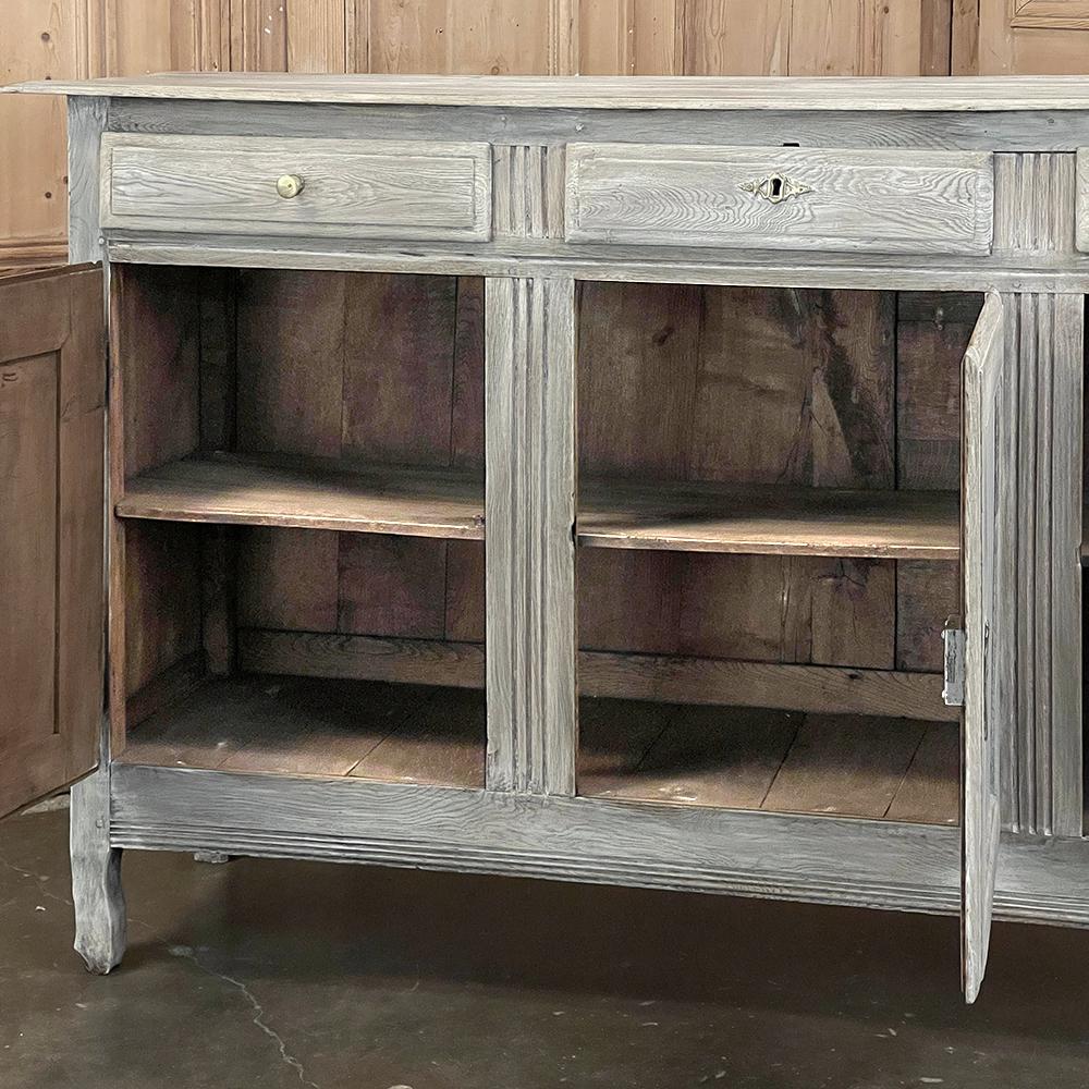 18th Century Country French Whitewashed Buffet ~ Enfilade For Sale 1
