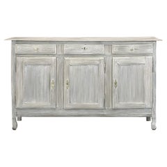 18th Century Country French Whitewashed Buffet ~ Enfilade