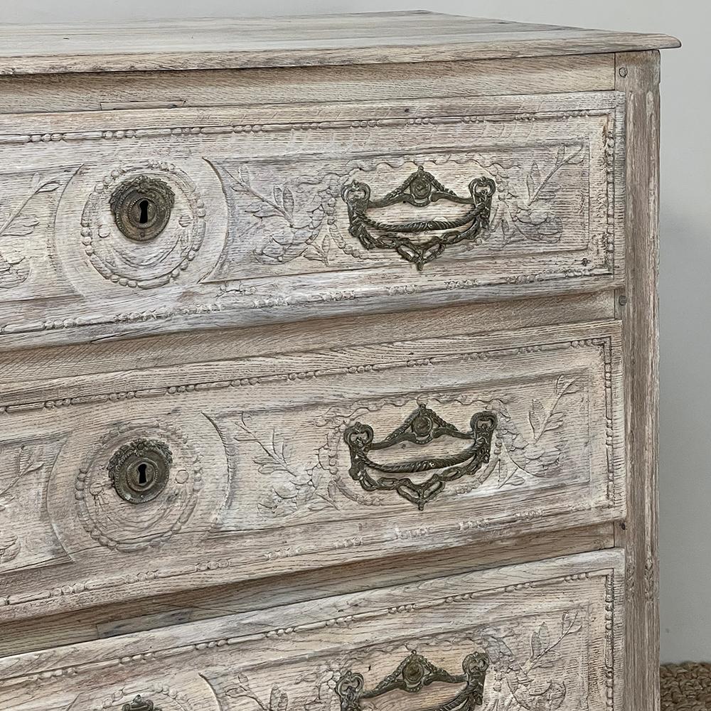 18th Century Country French Whitewashed Commode For Sale 6